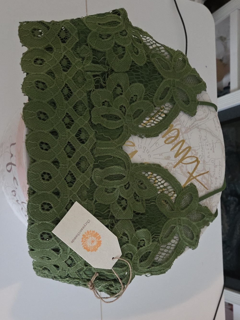 Olive Green Crochet Lace Bralette